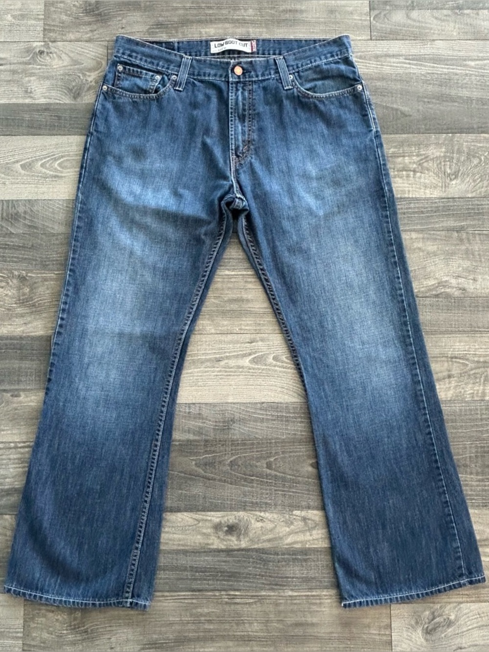 Levi’s 527 Low Boot Cut Jeans Men’s 36x32 Blue Denim 100% Cotton 05527 0174